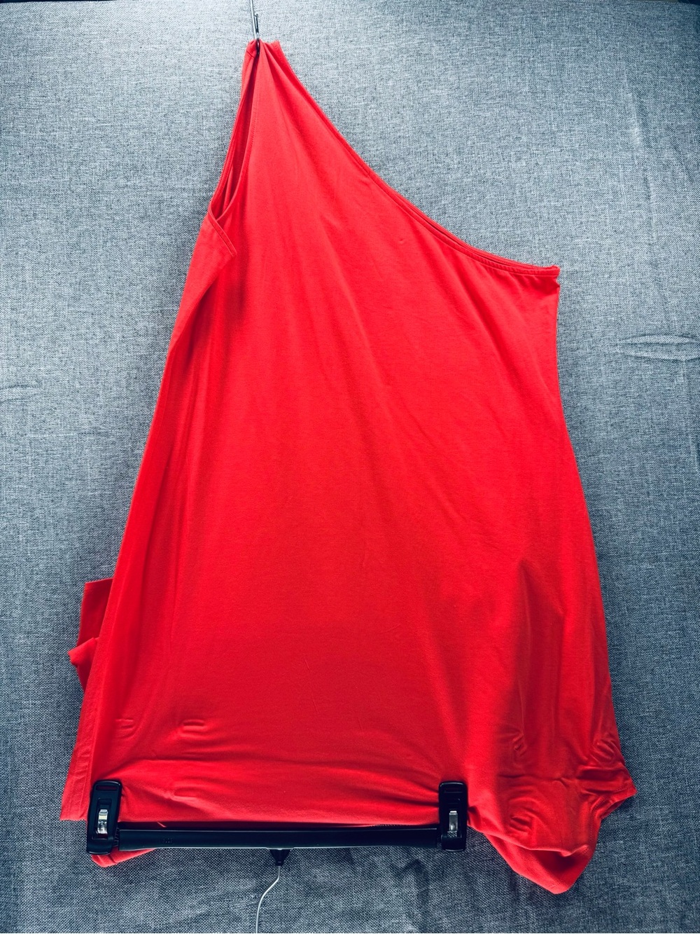 Amazon One-Shoulder Bright Red Women’s Dress